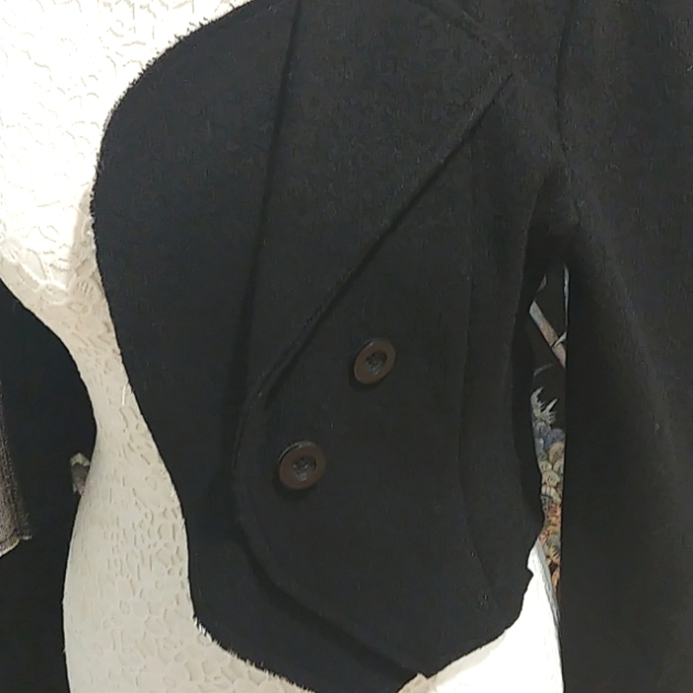 Tristan - Vintage Y2K Cropped Wool Blazer Size Small, New WithTags - Picture 4 of 11
